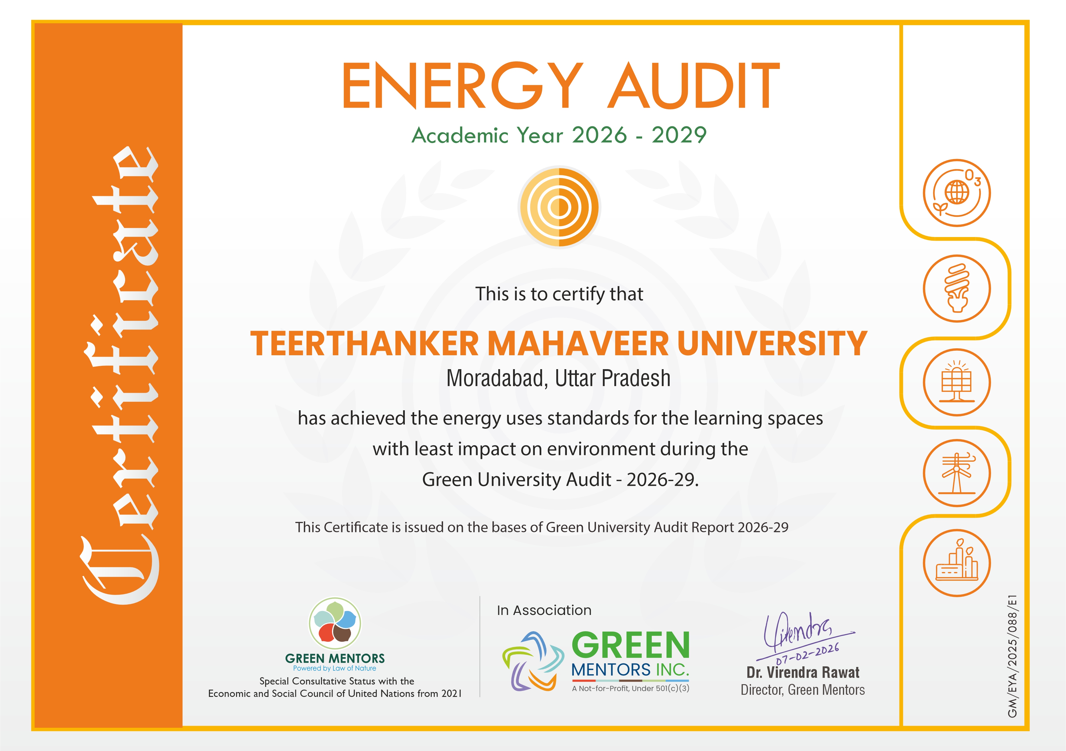 Energy Audit Certificate