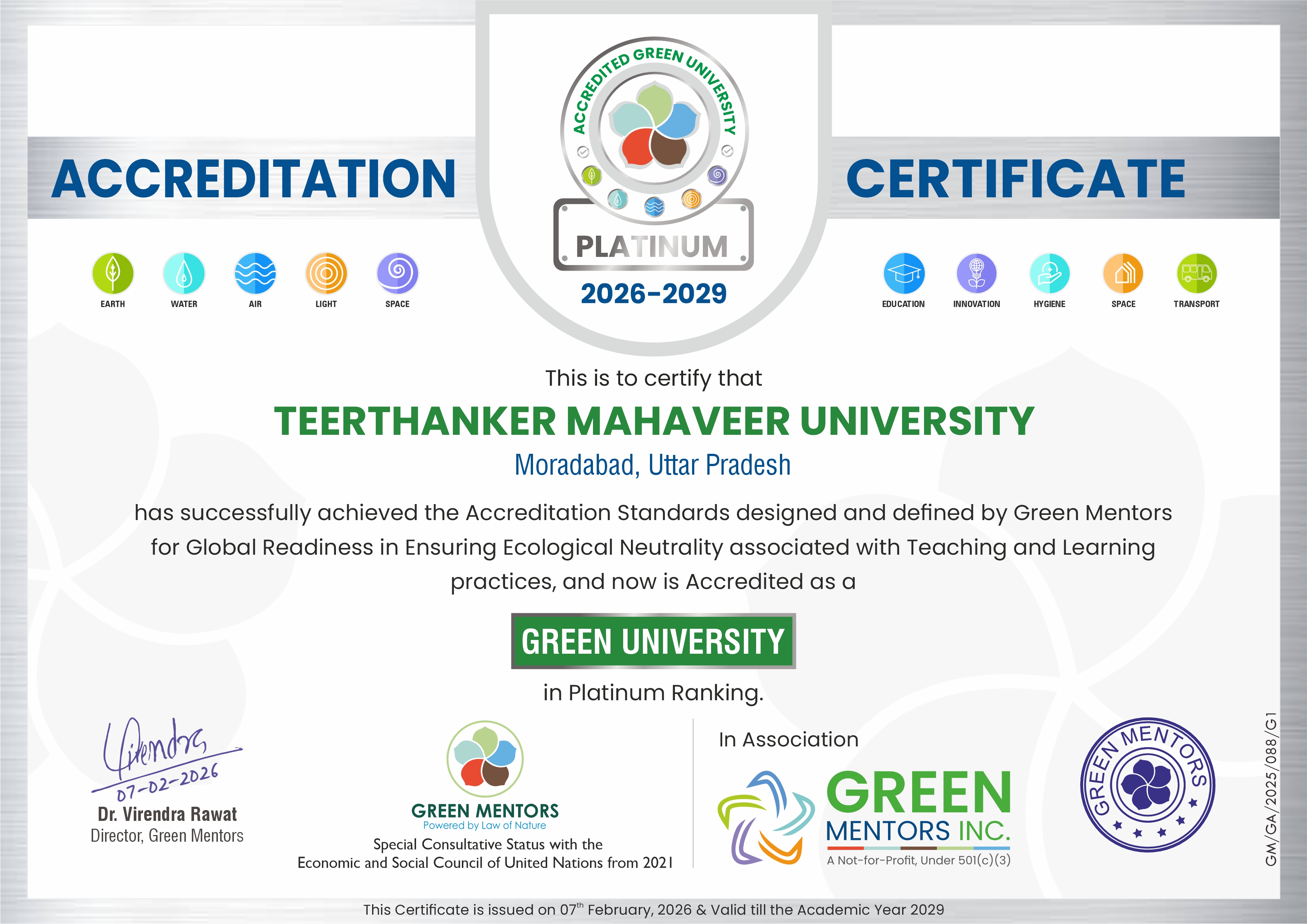 Green University Award