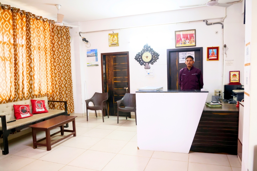 Welcoming Reception Desk at TMU Guest House