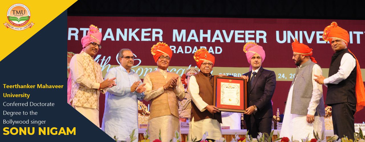 Teerthanker Mahaveer University Conferred Doctorate Degree to the Bollywood singer Sonu Nigam!