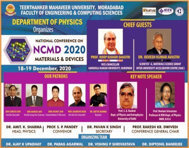 National Conference on Materials and Devices -2020 at TMU