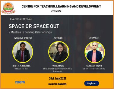 National Webinar on “Space or Space Out”