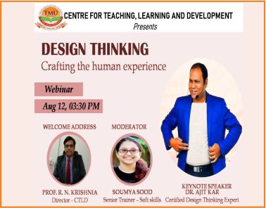 National Webinar on ‘Design Thinking’ on 12th August 2021.