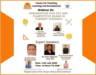 WEBINAR ON  Preparation for Campus Recruitment Test (CRT) AND Comptetive Exams in Current Scenario
